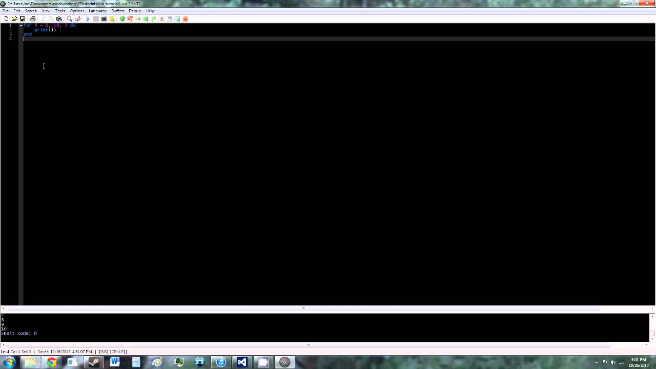 Lua Tutorial 4 Loops Youtube