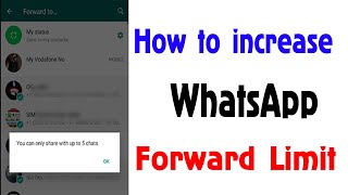 How to increase WhatsApp Forward Limit 2021 | WhatsApp Trick