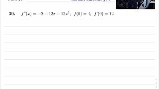 Antiderivatives Stewart Calculus ET 8th Ed. 4.9 #39