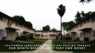 California Landlords Have To Pay Evicted Tenants One Month Rent, Even If They Owe Money