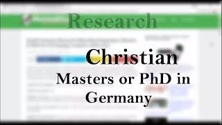 How to Apply: KAAD Scholarship in Germany for Christians from (Africa) Developing Countries