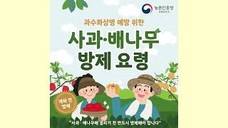 📢 과수화상병 예방을 위한! 사과·배나무 방제 요령 | 개화 전 방제