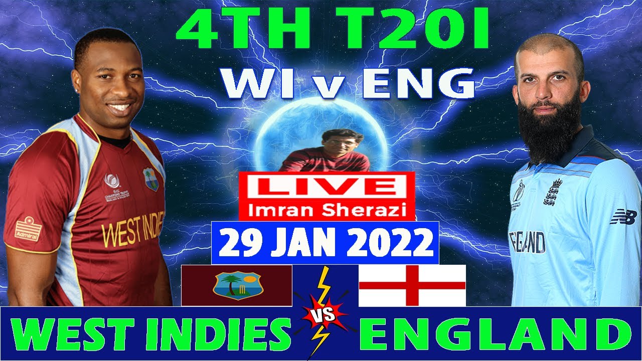 Live WI Vs ENG | West Indies Vs England | 4th T20I Match | Live ...