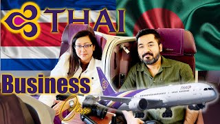 BANGKOK 🇹🇭 TO DHAKA 🇧🇩 || THAI AIRWAYS BUSINESS CLASS REVIEW