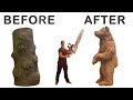 CHAINSAW CARVING A GIANT BEAR