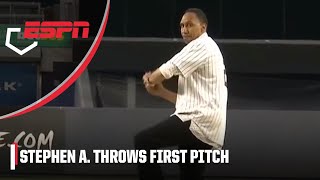 Stephen A. threw the first pitch ahead of Blue Jays vs. Yankees game | MLB on ESPN