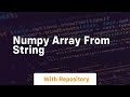 numpy array from string