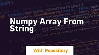 numpy array from string