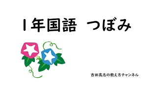 1年　国語　つぼみ　教材分析と発問を紹介しています