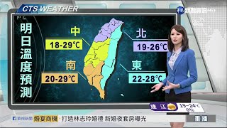 2019.11.22  華視主播 蔡慧君 《華視晴報站》氣象預報