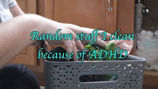 CLEAN WITH ME! RANDOM STUFF I CLEAN BECAUSE OF ADHD! Only music. Cleaning motivation