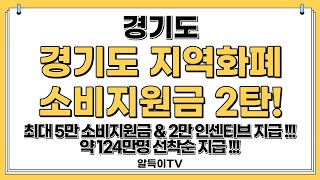 2021년 경기도 지역화폐 소비지원금 2탄!!! 20만원 사용하면 인센티브 최대 7만원 지급!