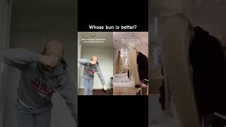 WHOSE BUN IS 💯? #hair #hairstyle #funny #youtubeshorts #shorts #bald