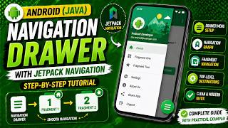 ANDROID - JETPACK NAVIGATION DRAWER || TUTORIAL IN JAVA ||