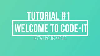 JAVA Programming Tutorial #1 - Installing JDK and Eclipse IDE
