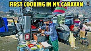 FIRST TIME Cooking in My CARAVAN Kitchen 🏕️🔥 | Epic Overland Camping in -15°C GULABA!