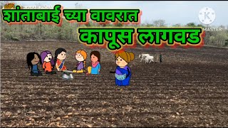 शांताबाई च्या वावरात कापूस लागवड 😂😂  || मराठी कॉमेडी || marathi cartoon comedy