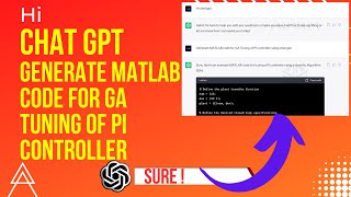 MATLAB code for GA Tuning of PI controller using chat gpt | MATLAB code for GA Tuning PI controller