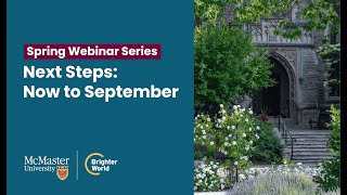 Next Steps: Now to September (Spring Webinar Series 2025)