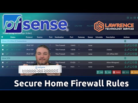 Basic setup and configuration of pfSense firewall rules for home