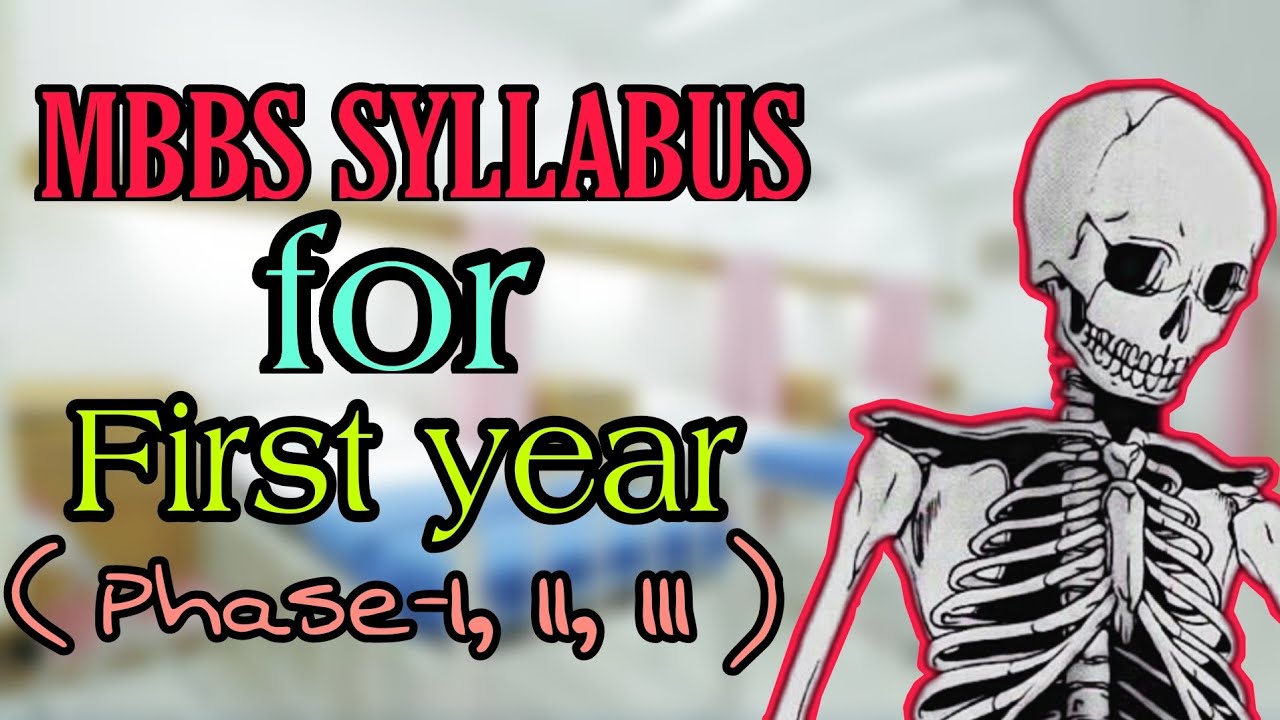 MBBS Syllabus 1st Year In India || Hindi || Phase 1,2,3 ||Anatomy ...