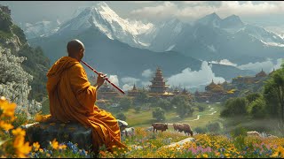 Tibetan Flute Music - Meditation, Yoga, Eliminate Stress And Calm The Mind, Release Of Melatonin