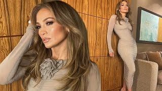 How Jennifer Lopez Rocks Her Ruched Dress With Amazing Hips and Body