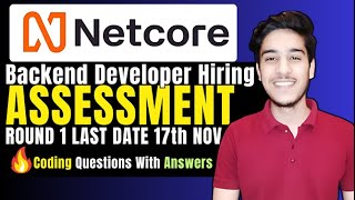 Netcore Backend Developer Hiring Challenge 2024 Round 1| KN Academy, Quickapply, Off campus drive