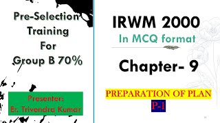 IRWM CH 9 PREPARATION OF PLANS   P1| FOR NAIR GROUP B EXAM |70%|30%|#ertrivendrakumar