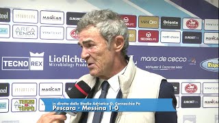 Pescara - Messina 1-0 Auteri: "Quando può Sebastiani fa ottime squadre"