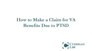 How to Make a Claim for VA Benefits Due to PTSD