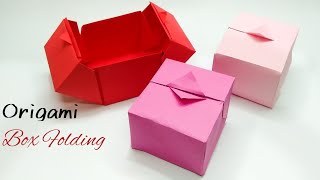 How To Make An Origami Box Folding Instructions - Easy Origami Box Paper Kawaii