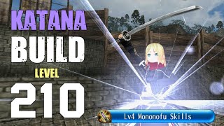 Katana Build Lv.210 - Toram Online