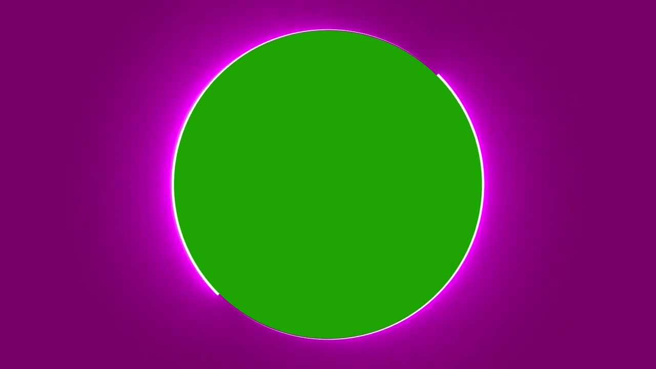 Pink Neon Circle Border Green Screen Overlay Motion Graphics 4K 30fps ...