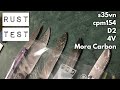 Rust Testing in the Knife Lab - CPM154, S35VN, D2, 4V, Carbon Steel