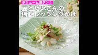 豆とだいこんの梅ドレッシングがけ