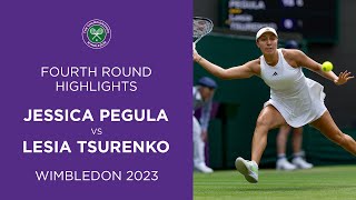 Jessica Pegula vs Lesia Tsurenko | Fourth Round Highlights | Wimbledon 2023