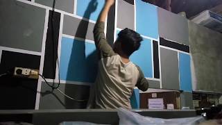 Mengecat Dinding Motif Segi Enamsarang Lebah