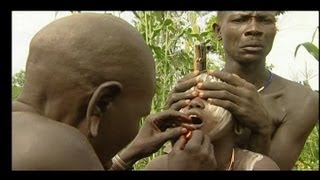Footage Ethiopia 2. Tribe ritual: Mursi, lip plate