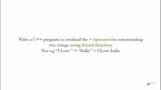 C++ Program - binary operator overloading using friend function
