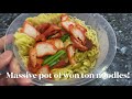 Massive pot of Wan Ton Noodles and Famous Chwee Kueh from Ghim Moh Food Center 2020