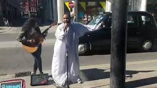 Woli Arole Performing Enugbe life on the streets of London; and no one answered him!