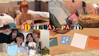 [VLOG] 생일파티1탄 대학동기들과 합동생일파티🎂| 랜덤 선물증정식 | 편지낭독회