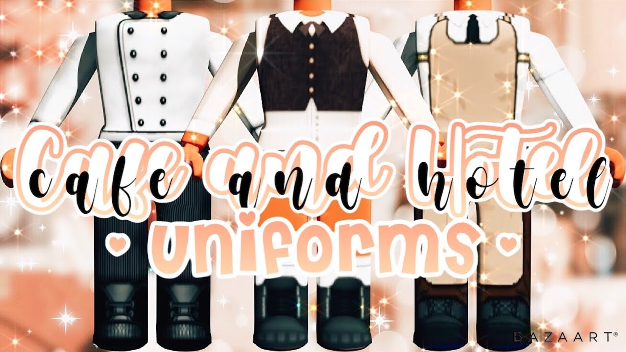 Café And Hotel Uniform Outfits | Codes + Links | Roblox Bloxburg - YouTube