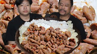 Pork Intestine Curry With Rice | Mukbang |