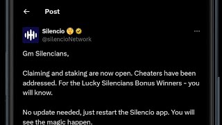 HOW TO CLAIM YOUR SILENCIO AIRDROP