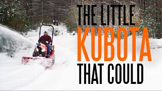 Snowblowing our 800' Driveway with a Kubota BX Tractor