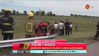 MUEREN DOS HINCHAS DE TALLERES EN LA RUTA