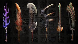 MHW Iceborne | All 186 Great Sword \u0026 Long Sword Designs (4K)