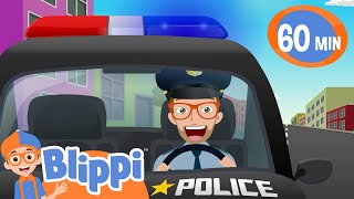 Police Car Song | 1 Hour of  BLIPPI  Songs | Educational Songs For Kids